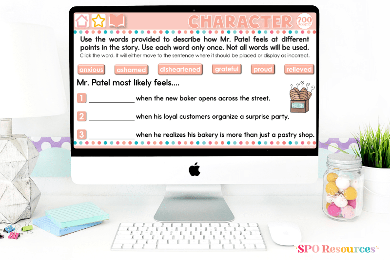 ELA test prep jeopardy character question