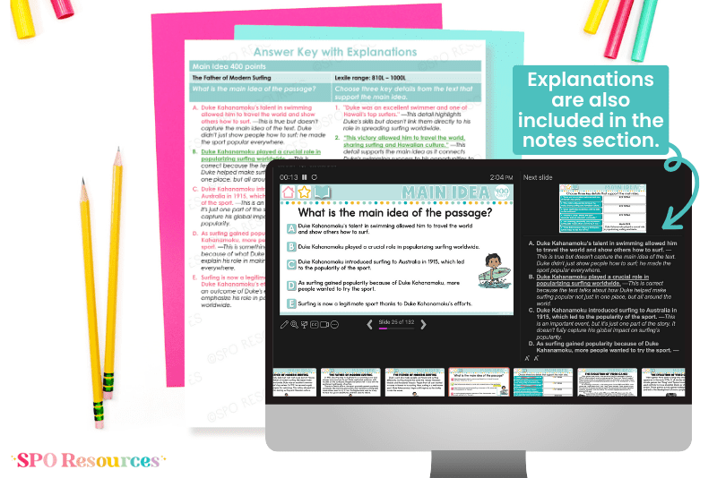 ELA test prep jeopardy review explanations 1
