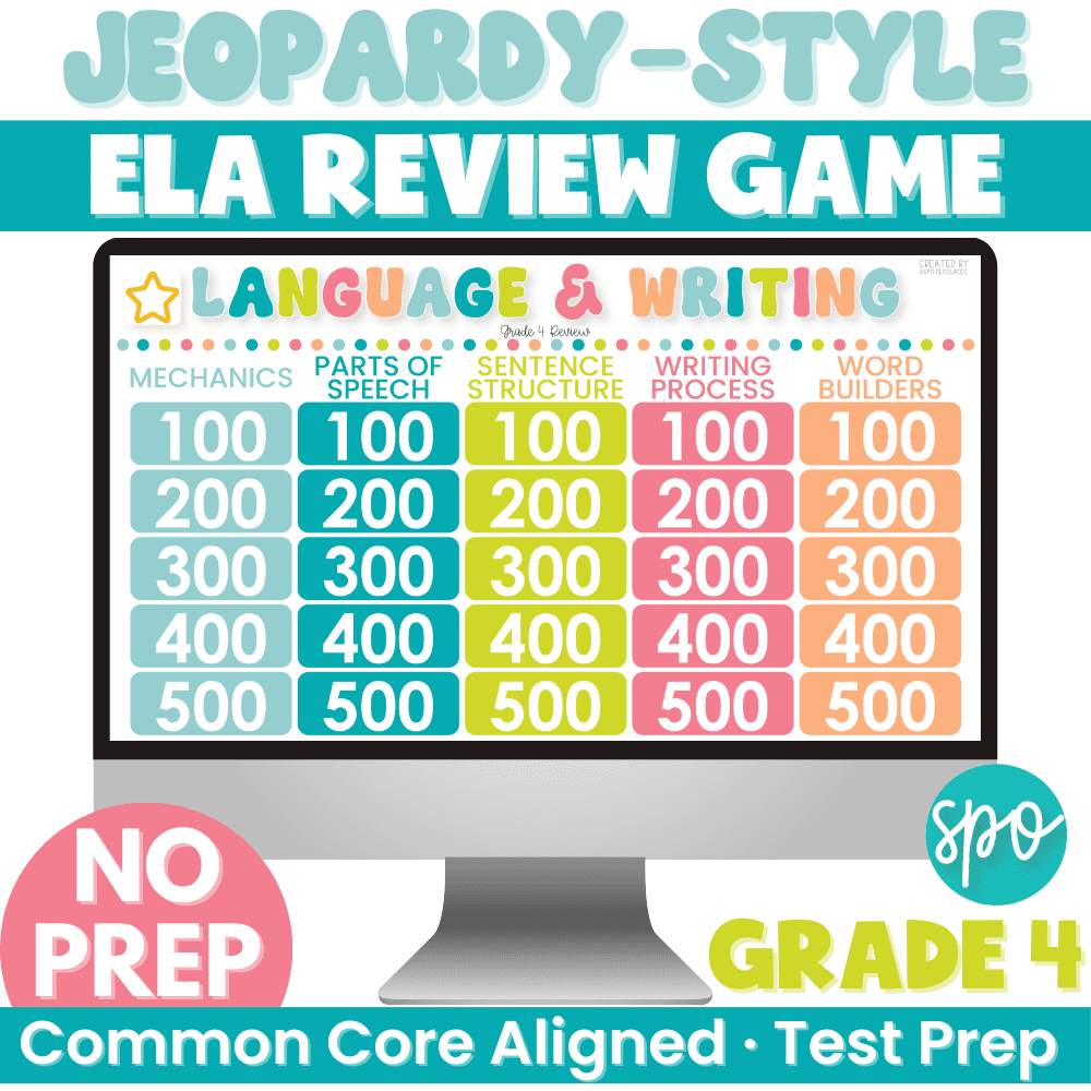 Grade 4 ELA Jeopardy Review Game