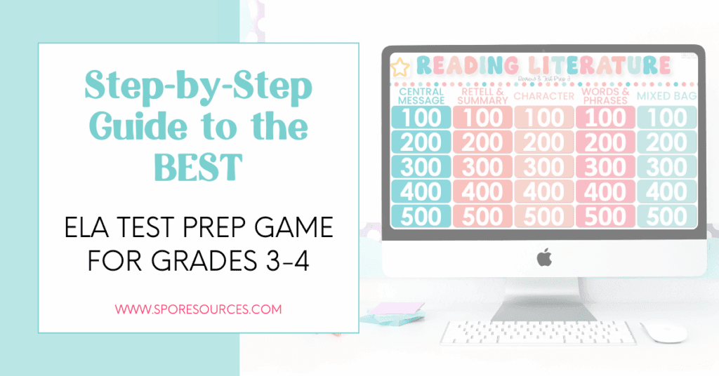 Step by Step Guide to the BEST ELA test prep game for grades 3 4